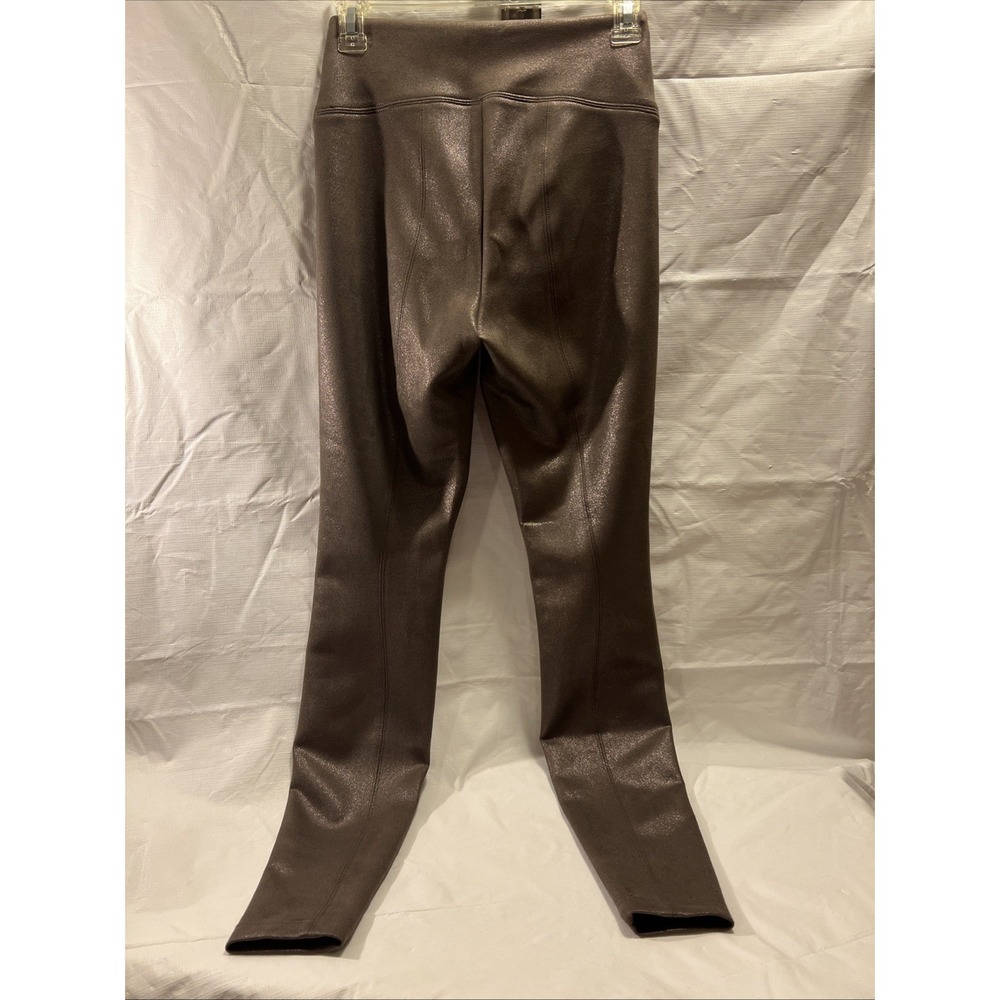 White House Black Market Runway Leggings Mink Taupe Foil Suede 0R 570336838 NEW - Picture 4 of 8